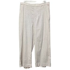 Banana Republic Hayden Wide Leg Pants Size XL Beige Linen Blend Pull On‎ Coastal